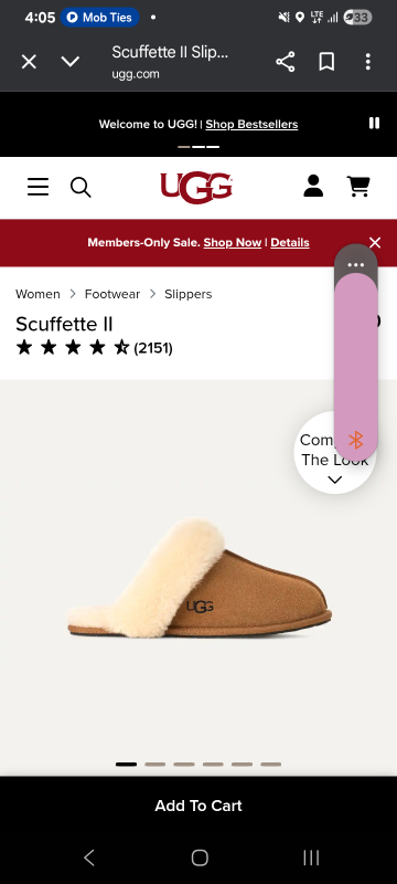 UGG Scuffette II Slippers size 6