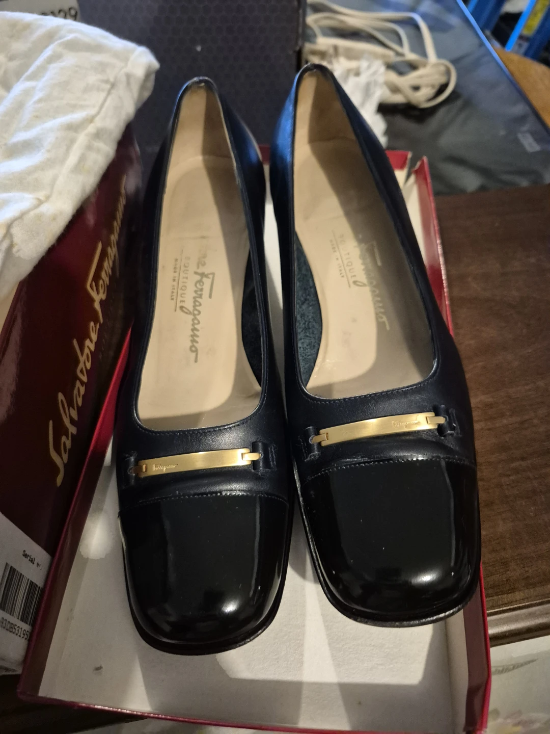 Salvatore Ferragamo Abano Blue Flats - Size 7