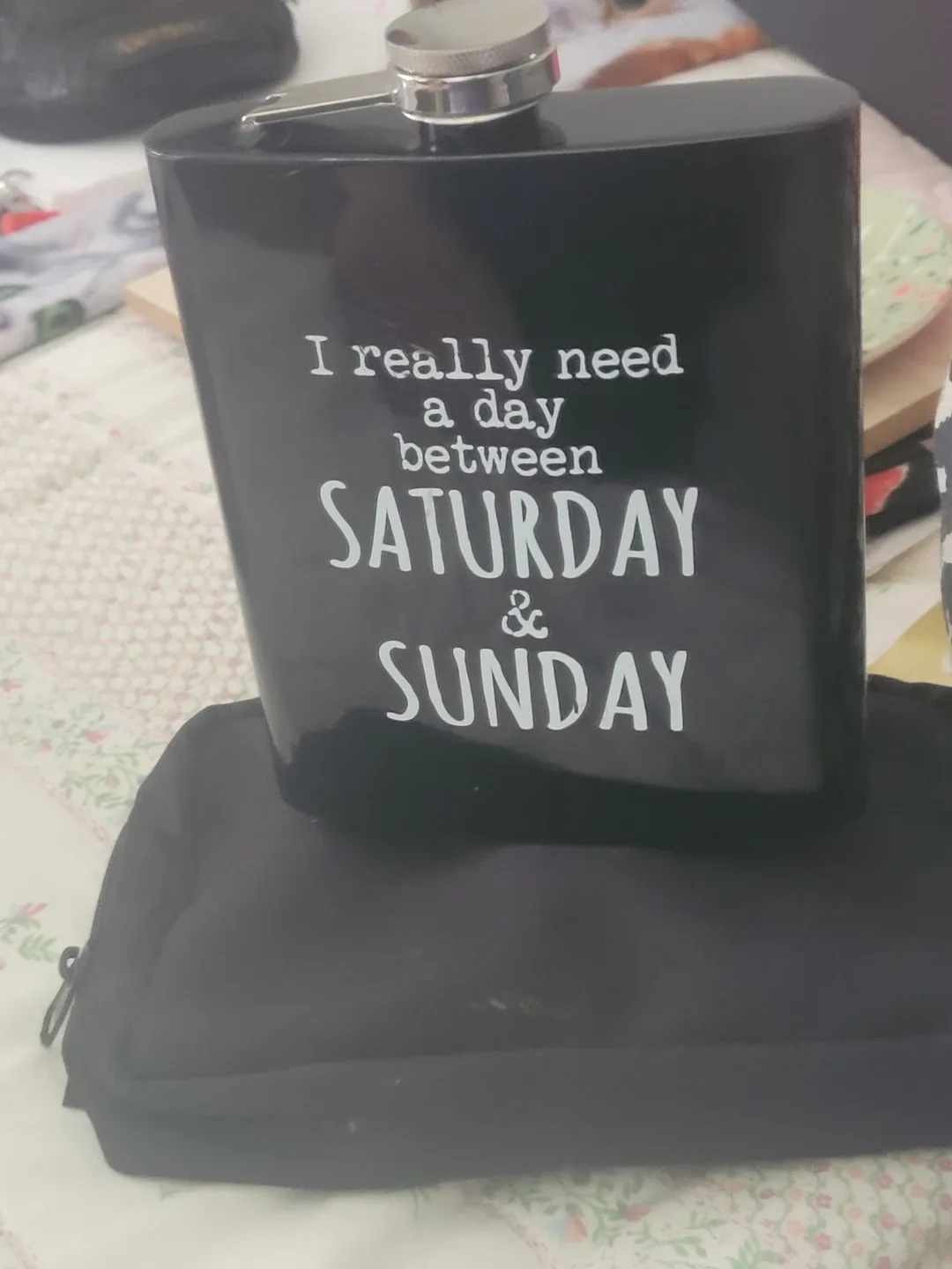 Black Flask - 'Saturday & Sunday' Design image indicator(2)
