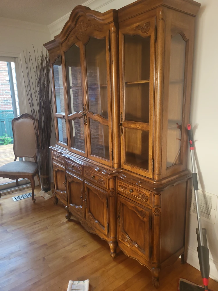 Vintage Wooden China Cabinet