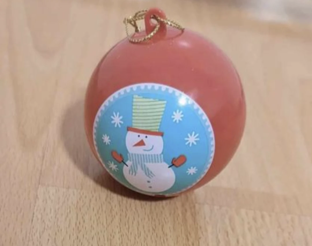 Christmas Ornament with Snowman Design