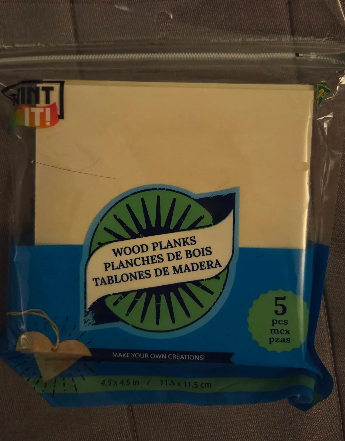 Wood Planks 5pcs 4.5 x 4.5 in