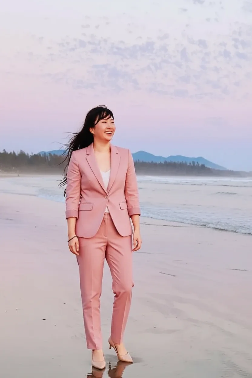 Brand new women's pink suit from thumbnail