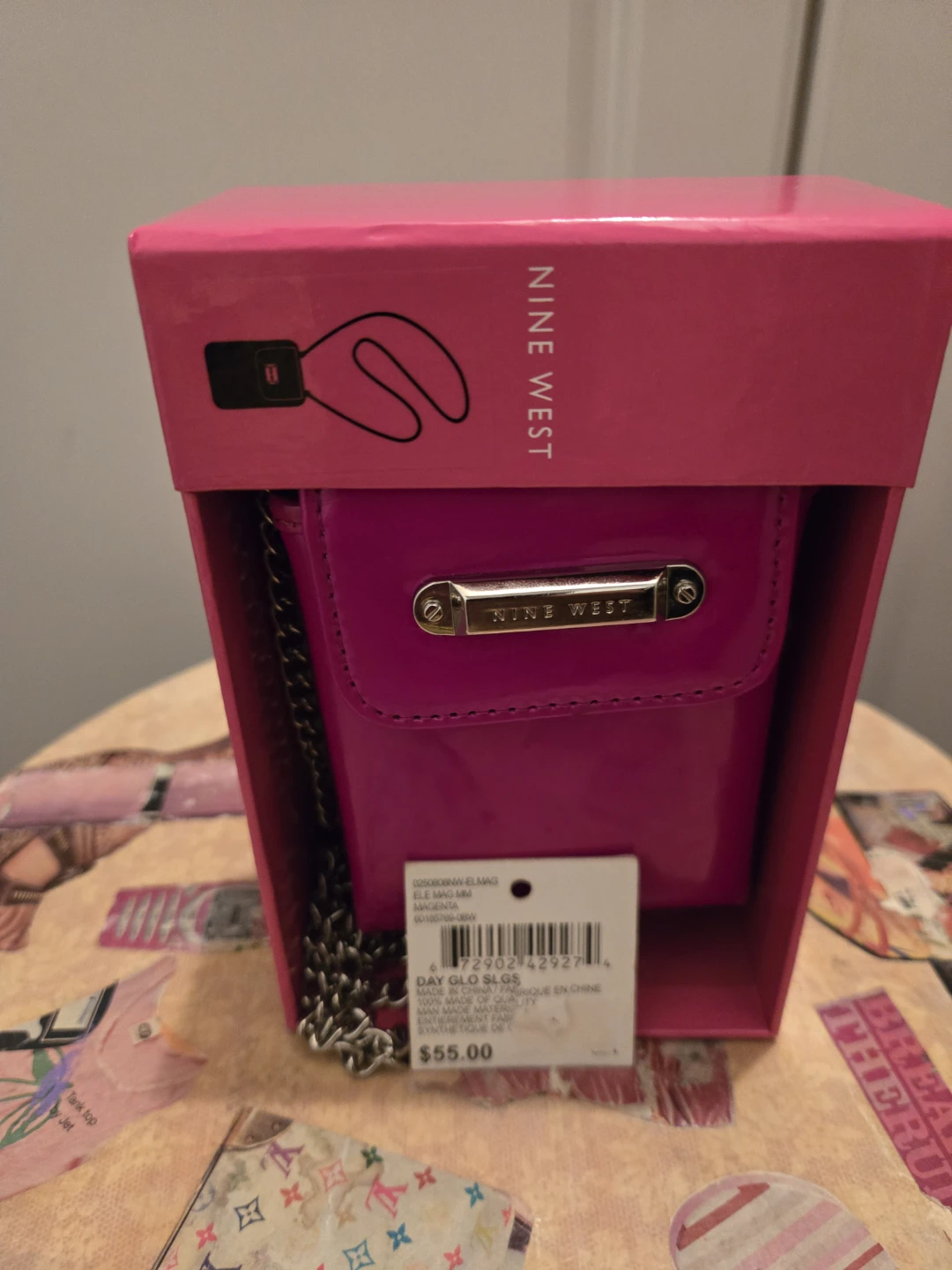 NEW in Box Leather Magenta / Pink Nine West Wallet / Purse