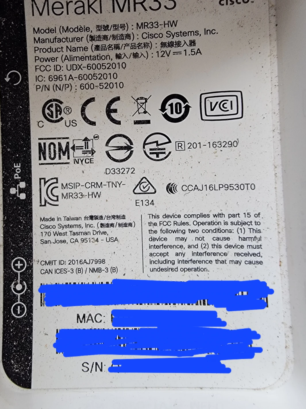 Cisco Meraki MR33 Wireless Access Point - photo 3
