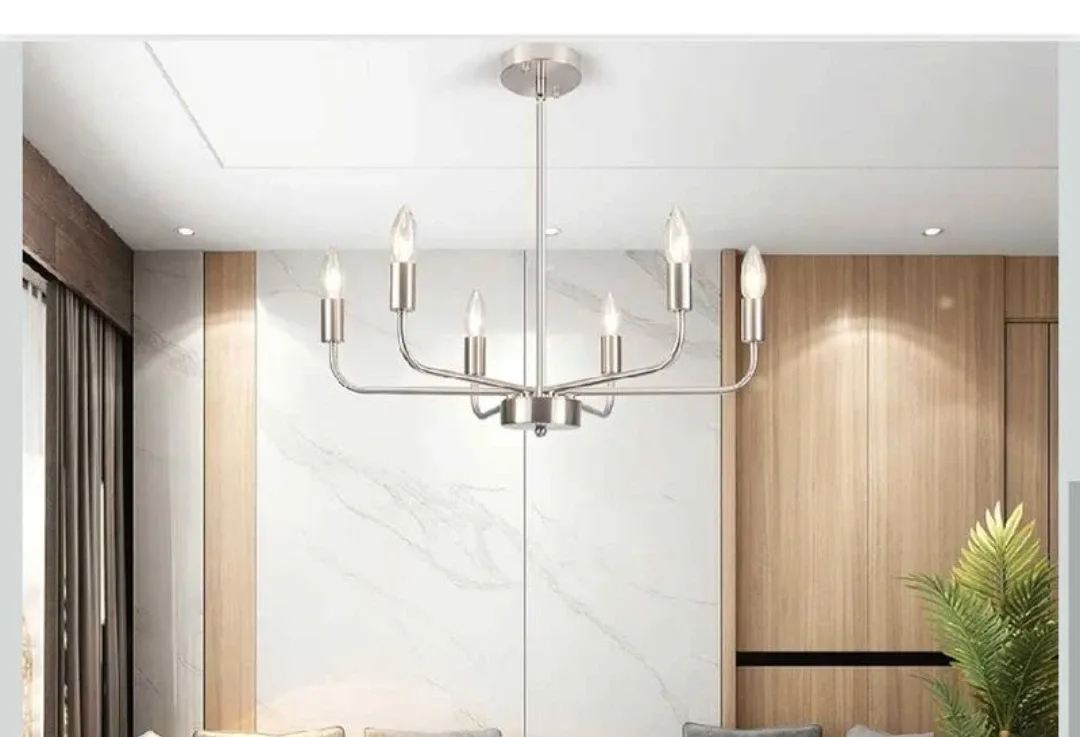 Modern Silver Chandelier