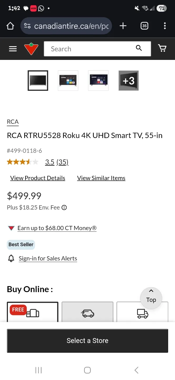Roku tv 55” UHD TV RTRU5528 image indicator(3)