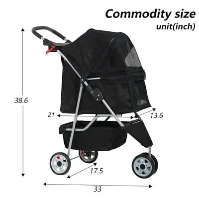 Black Pet Cart/Stroller - photo 2