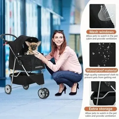 Black Pet Cart/Stroller image indicator(4)