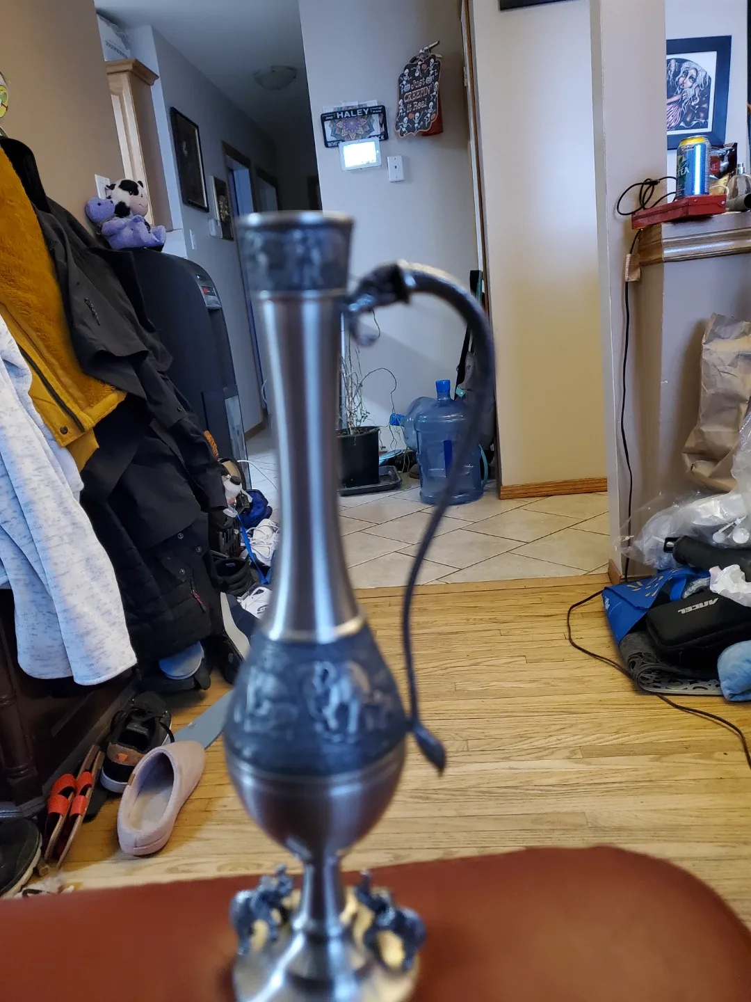 Pewter Pitcher with Elephant Design image indicator(2)