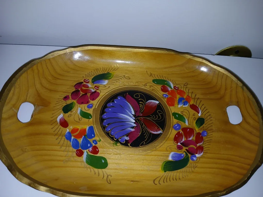 Hand-painted Wooden Serving Tray