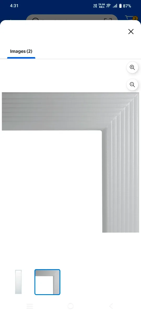 White Framed Mirror image indicator(2)