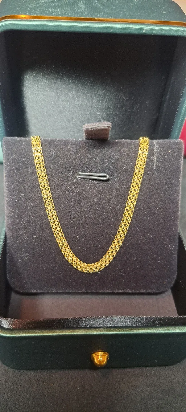 14K gold Bismark necklace 18" 3.6mm image indicator(3)