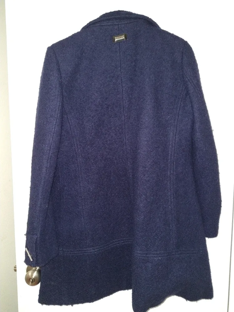 Calvin Klein Wool Blend Coat - Navy Blue image indicator(2)