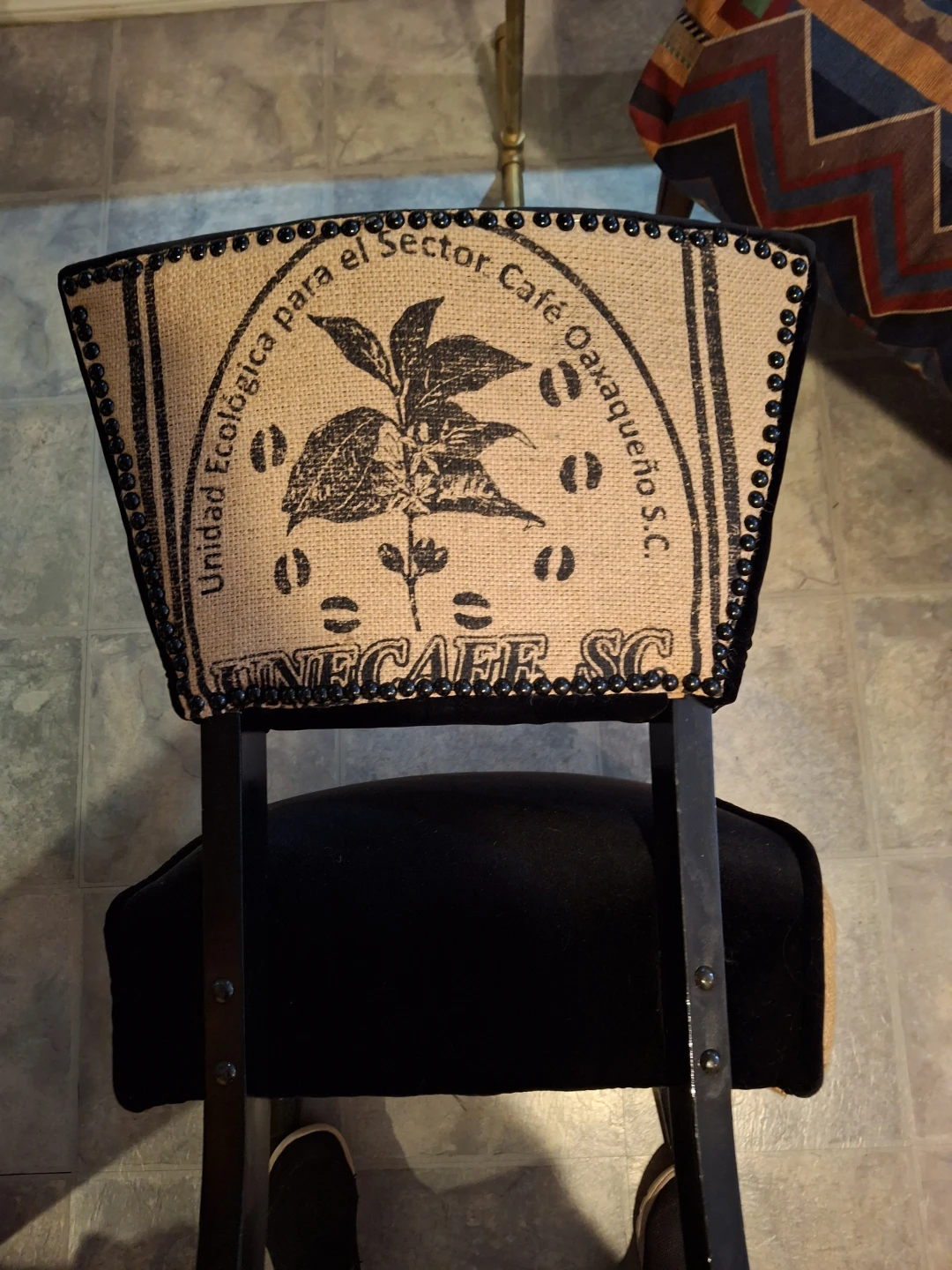 Unique Coffee Sack Accent Chair & foot stool - photo 5