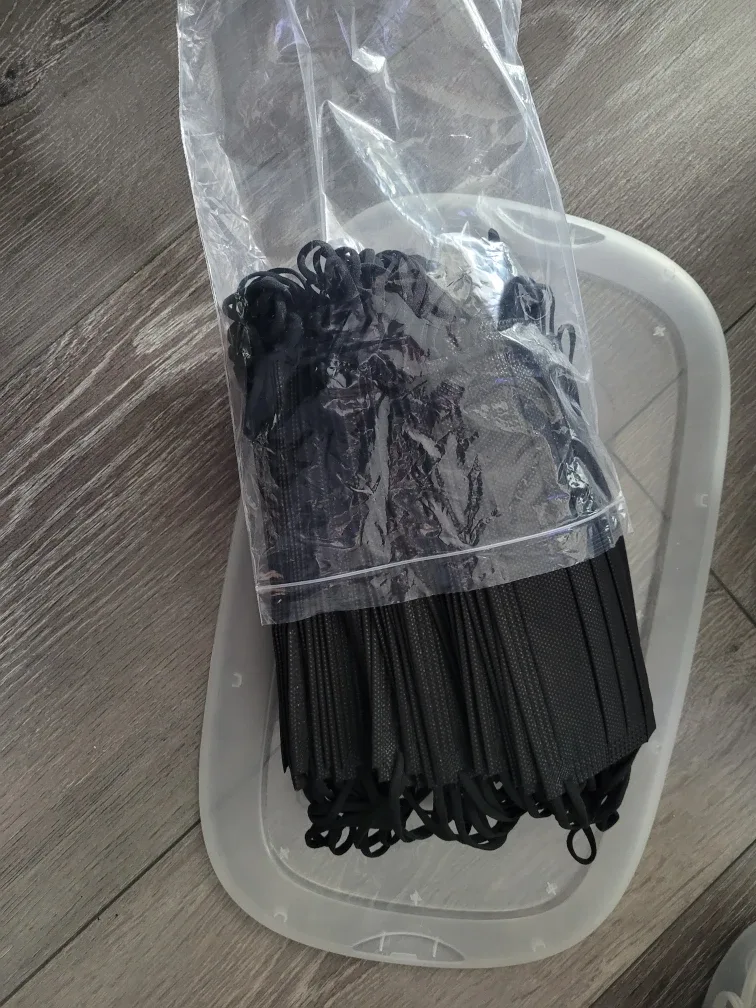 Black Disposable Face Masks - Bulk Pack