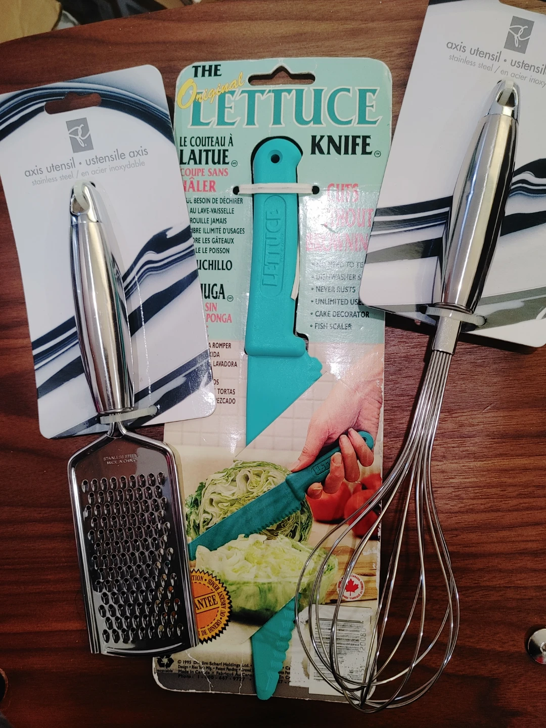 🧡BRAND NEW! KITCHEN STAINLESS STEEL WHISK, KNIFE AND GRATER