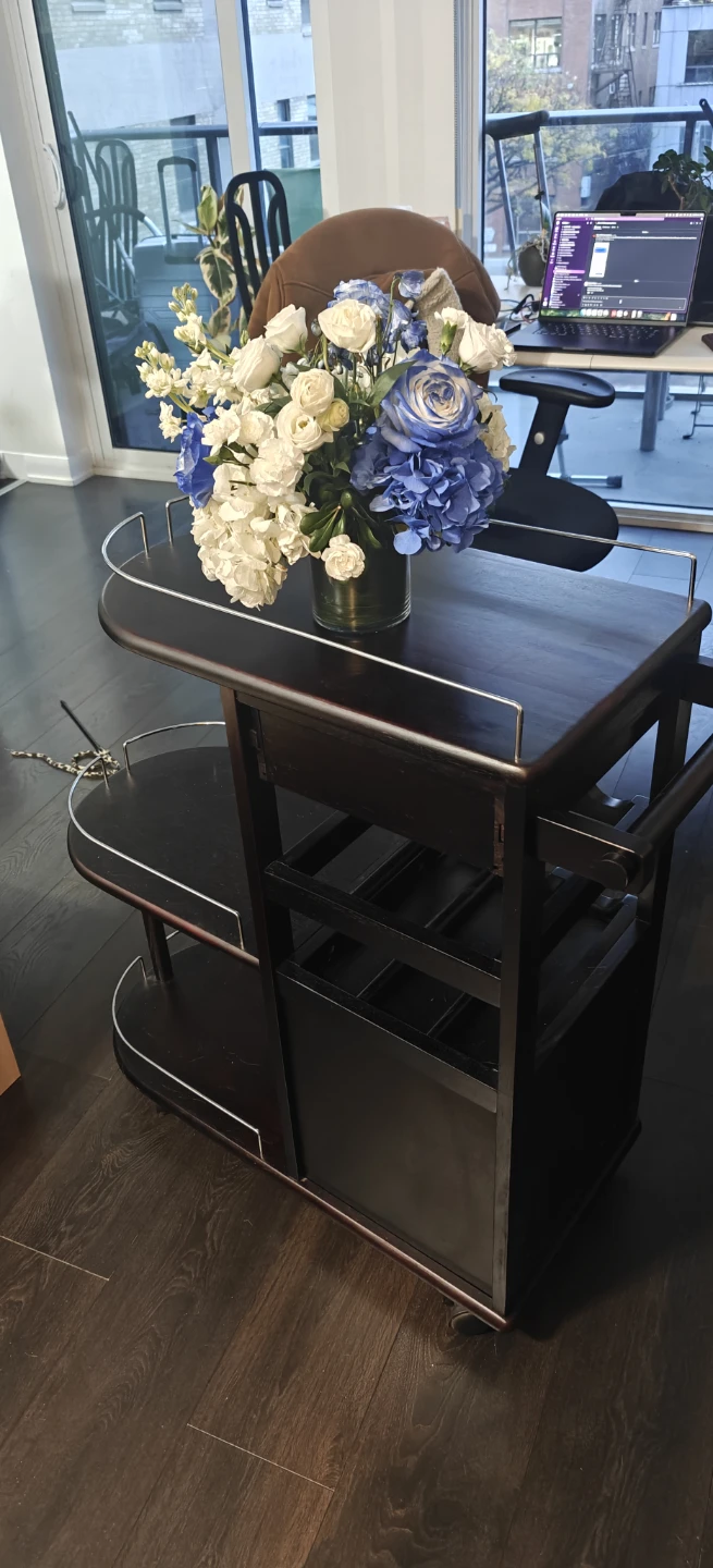 Wooden Wine Rack Bar Cart