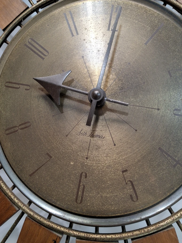 DGL Vintage Mid-Century Modern Seth Thomas Starflower Wall Clock - photo 2