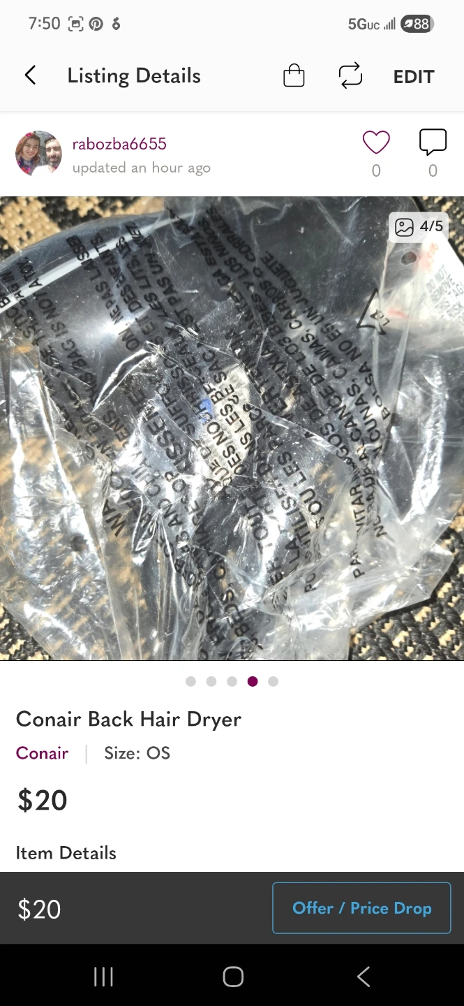 Conair black color hair dryer - photo 4