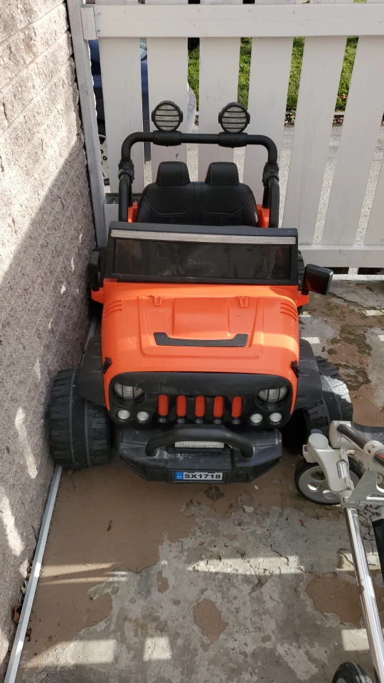 Orange Ride On Jeep