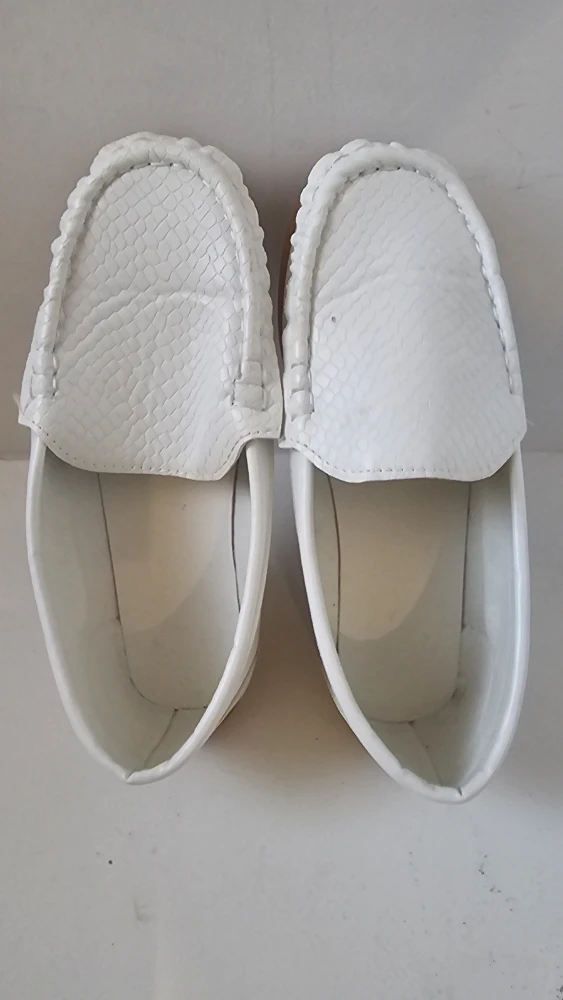Boys White Loafers size 1