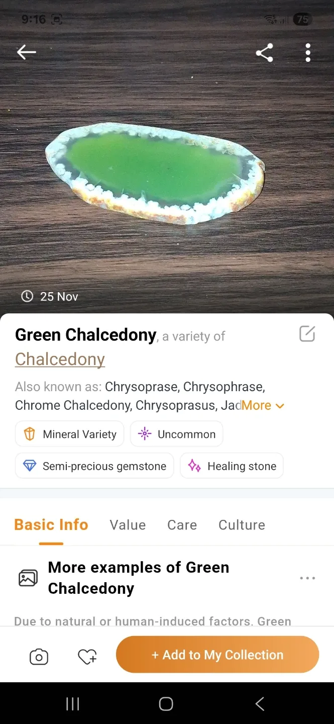 Green Chalcedony Stone Approx 2 Inches by 1 Inch image indicator(3)