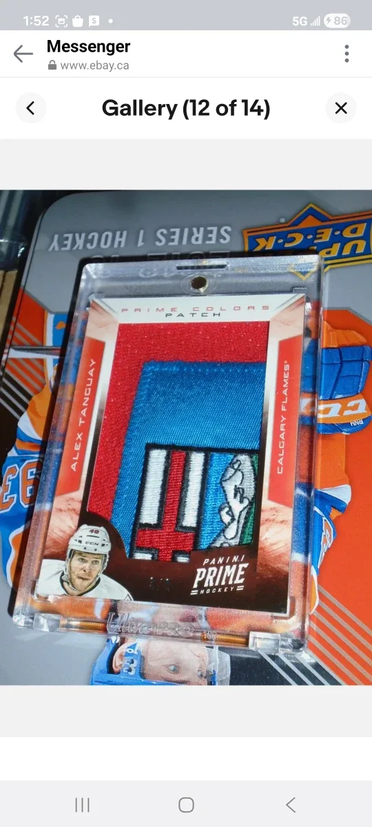 Alex Tanguay Panini Prime Hockey Card/ Calgary Flames image indicator(9)