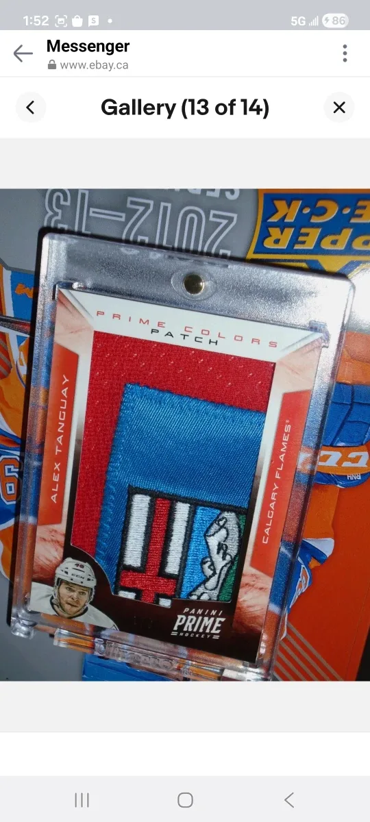 Alex Tanguay Panini Prime Hockey Card/ Calgary Flames image indicator(10)