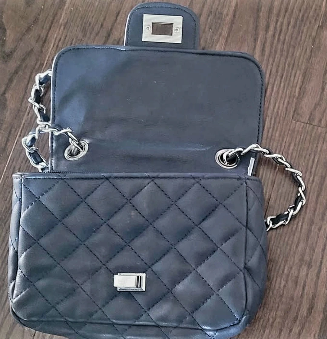 Beautiful designer-inspierd quilted blue shoulder bag - photo 2