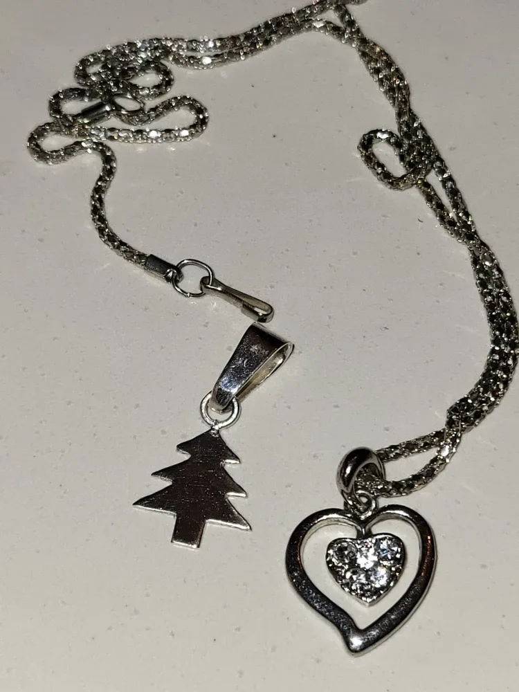 Heart & Tree Pendant Necklace Set