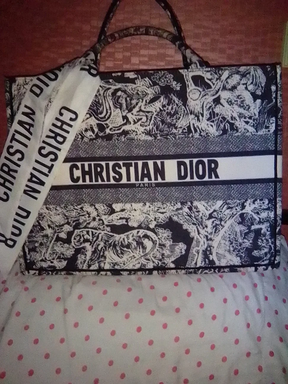 Christian Dior Black Book Tote Bag