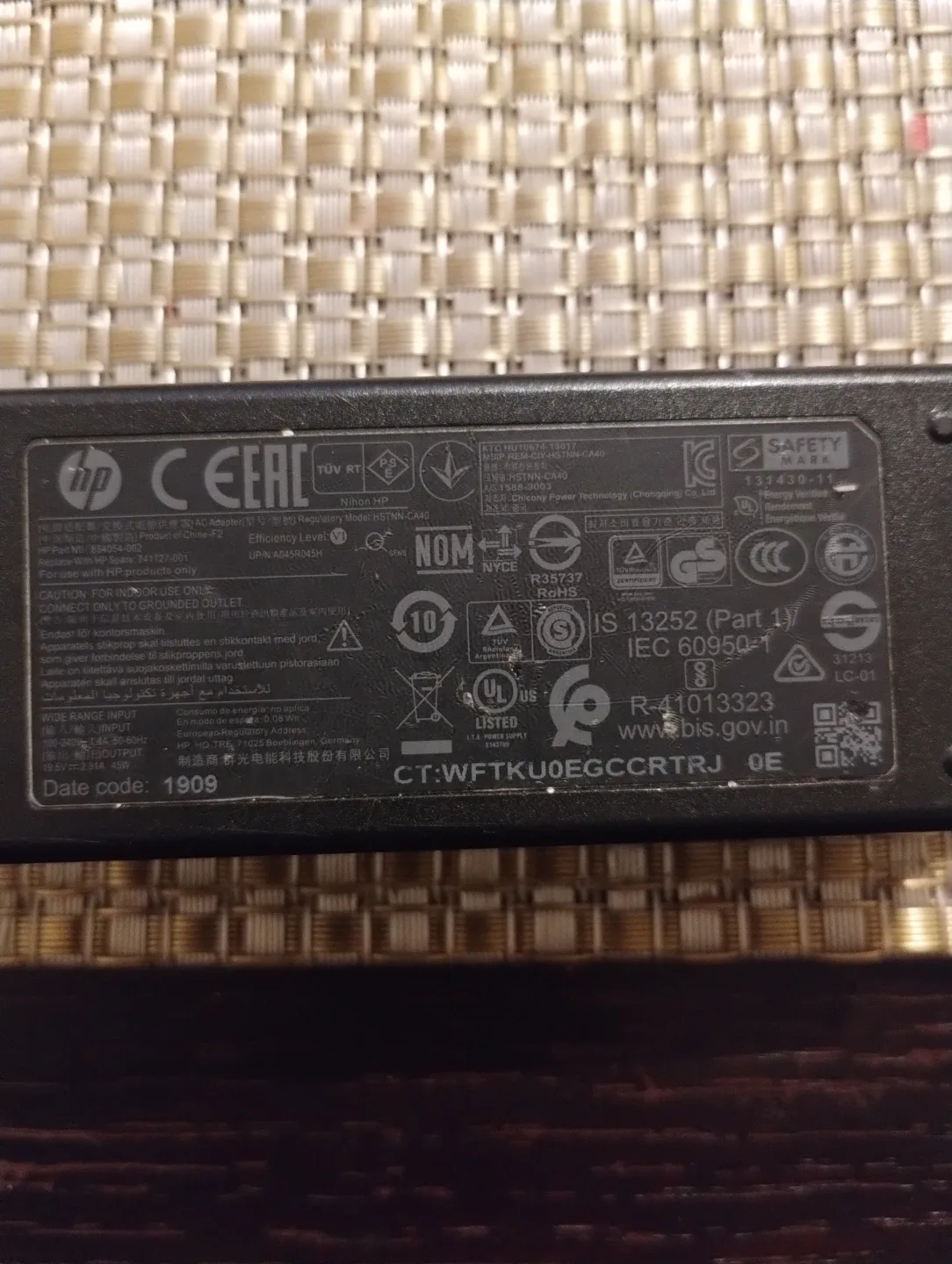 HP HSTNN-CA40 Laptop Charger