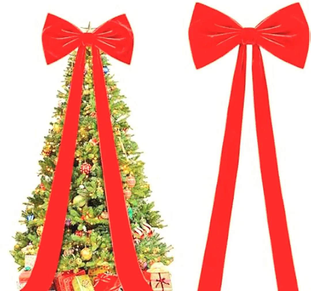 🎄Red Christmas Bow 51" x 9"🎄 image indicator(3)