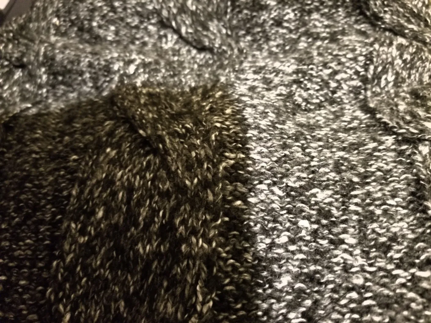 NWOT Women's Black Ribbed Knit Turtleneck Poncho image indicator(4)