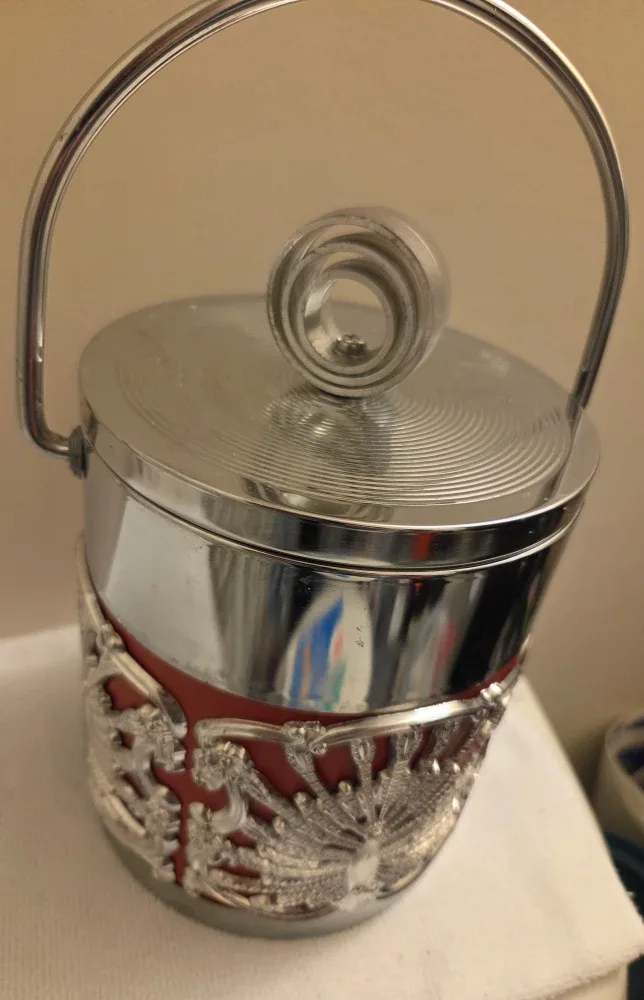 Vintage Ice Bucket with Ornate Design