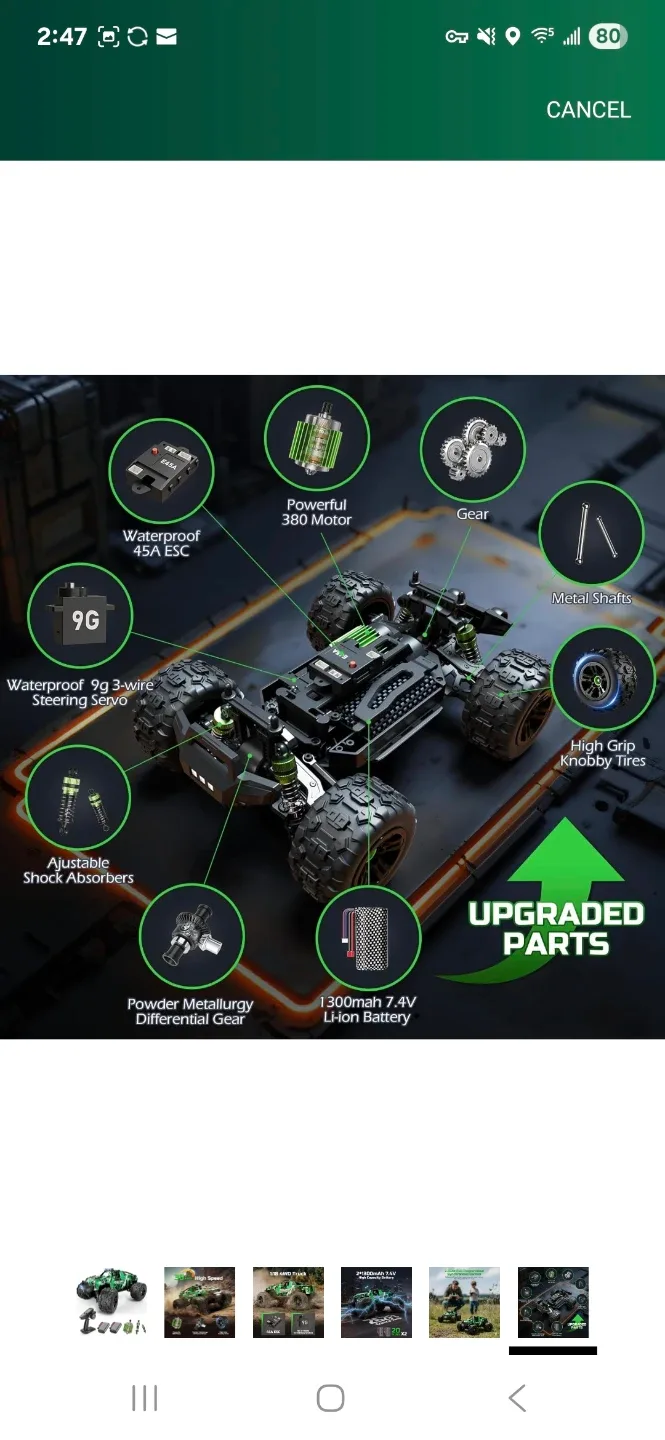 RControl Car RC Cars Truck for Adults Boys Age 8-12 Kids, 36KMH image indicator(6)