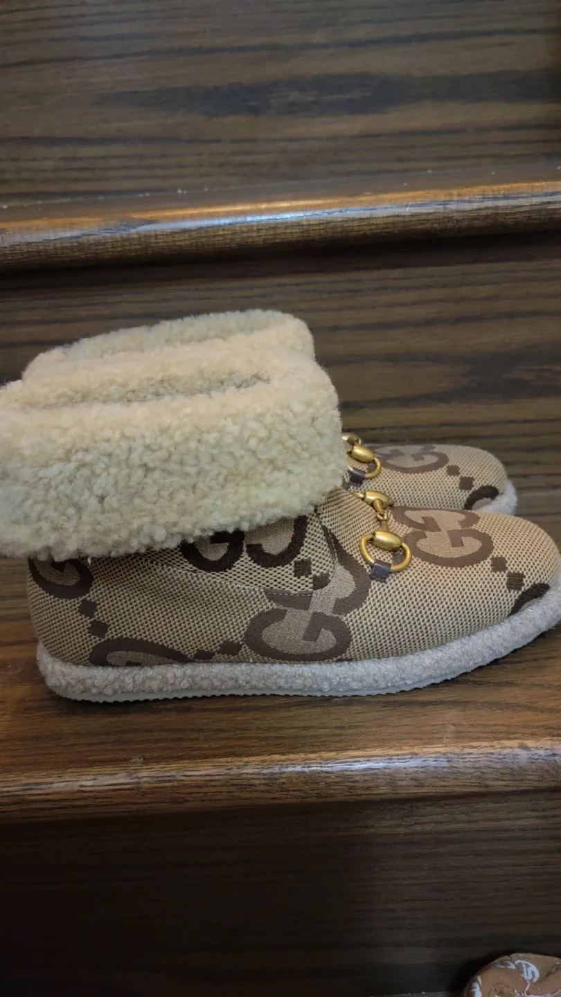 Gucci GG Jumbo Logo Horsebit Shearling Lined Boots image indicator(2)