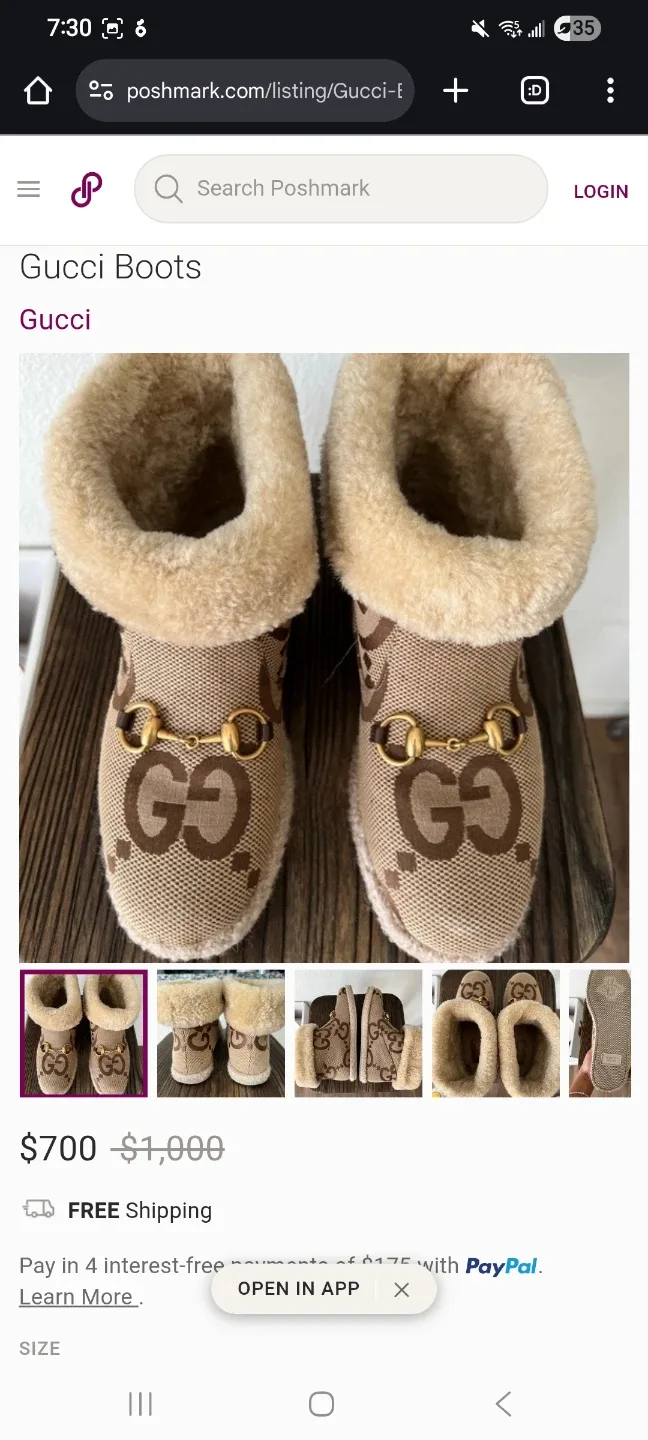 Gucci GG Jumbo Logo Horsebit Shearling Lined Boots image indicator(6)