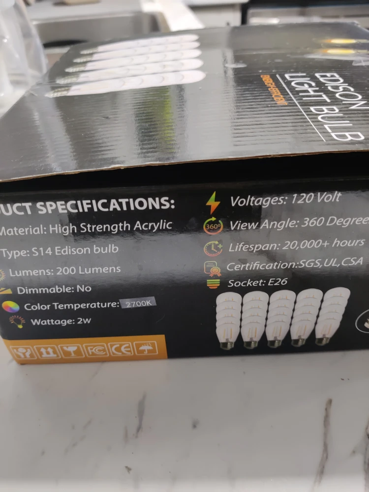Edison S14 Light Bulbs - 200 Lumens - photo 2