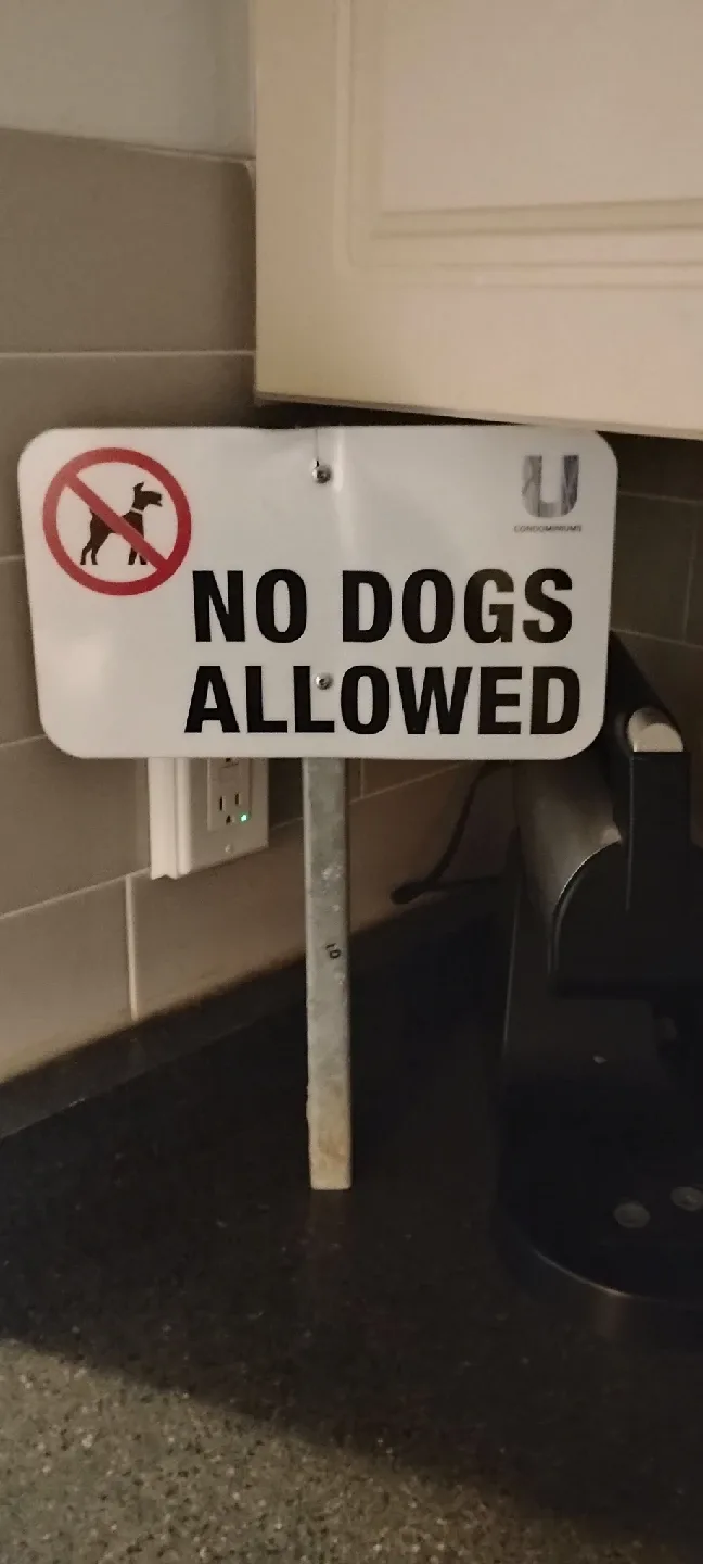 Metal No Dogs Allowed sign image indicator(2)