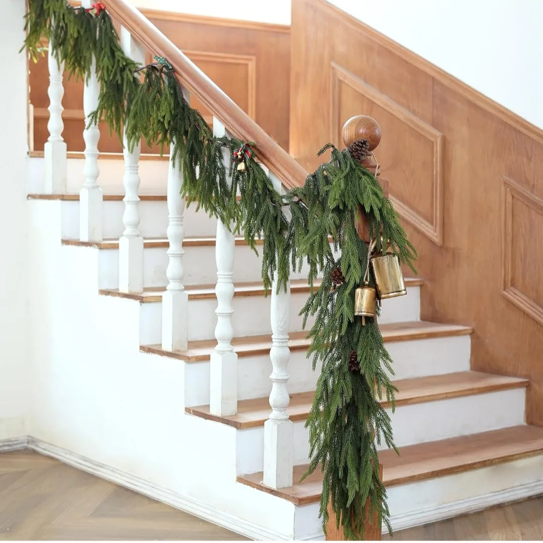 2 piece Norfolk Pine Garland - 9ft  each image indicator(4)