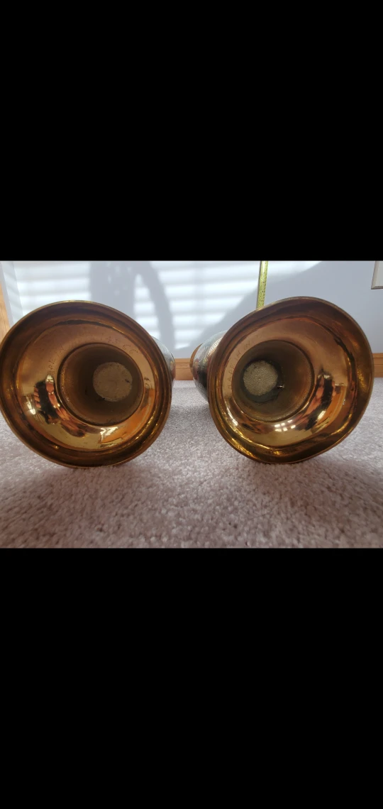 Vintage Brass Vases - Pair - photo 2