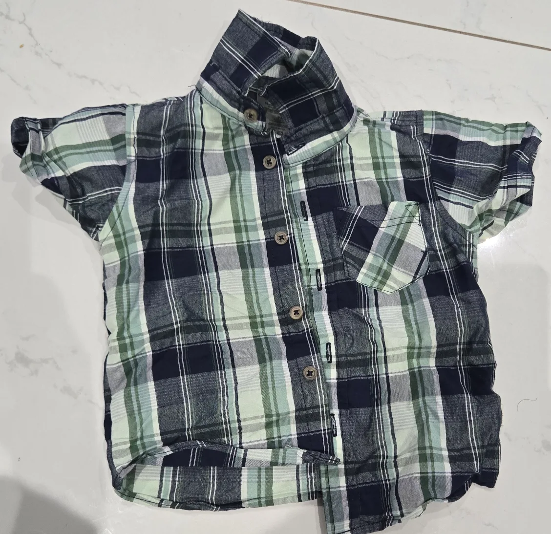 Cute Plaid Baby Shirt