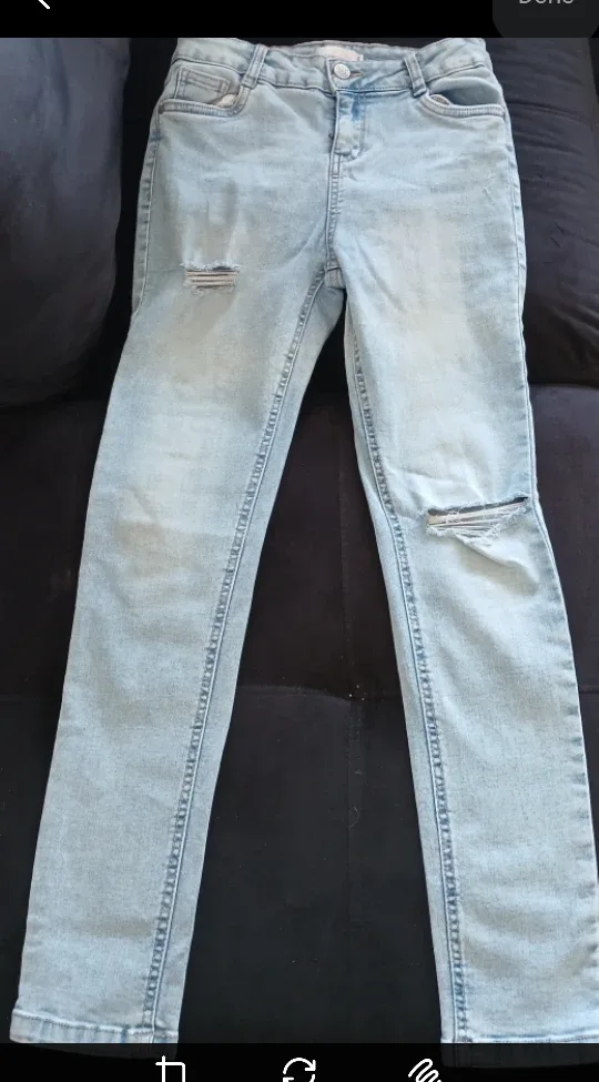 Light Blue Ripped Jeans for girls