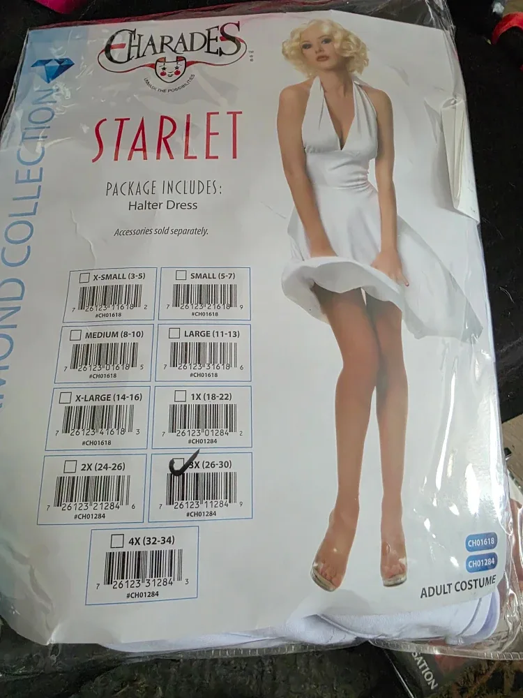 Charades Starlet Halter Dress Costume - Size 3X (26-30) thumbnail