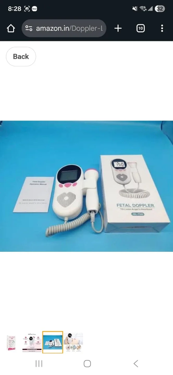 New baby Doppler W8-25 Baby Heartbeat Monitor image indicator(3)