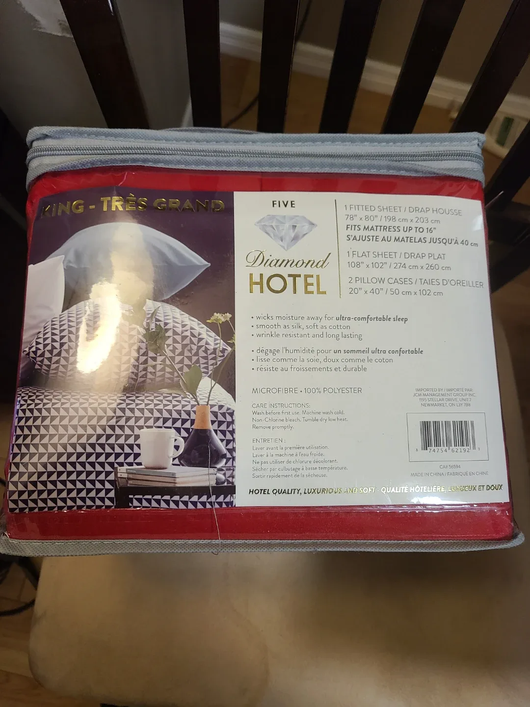 Diamond Hotel King Size Sheet Set