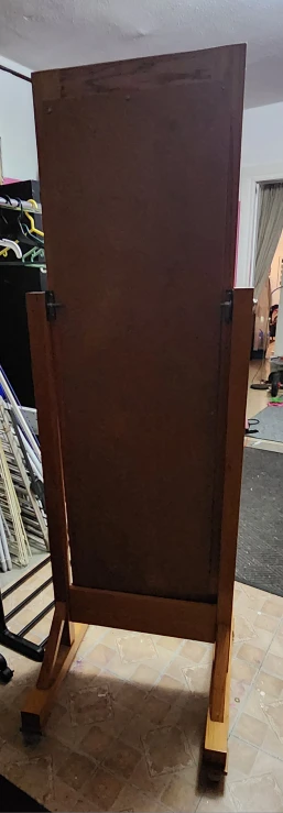 Standing Full Length Mirror - Brown Wood Frame - photo 2