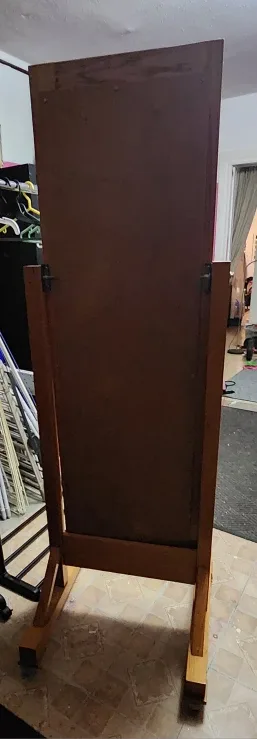 Standing Full Length Mirror - Brown Wood Frame image indicator(2)